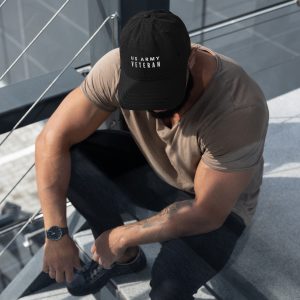 US Veteran distressed-style baseball hat